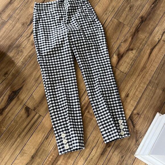 NWT J. Crew size 4 navy blue & white ankle pants - Picture 1 of 6